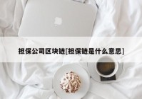 担保公司区块链[担保链是什么意思]